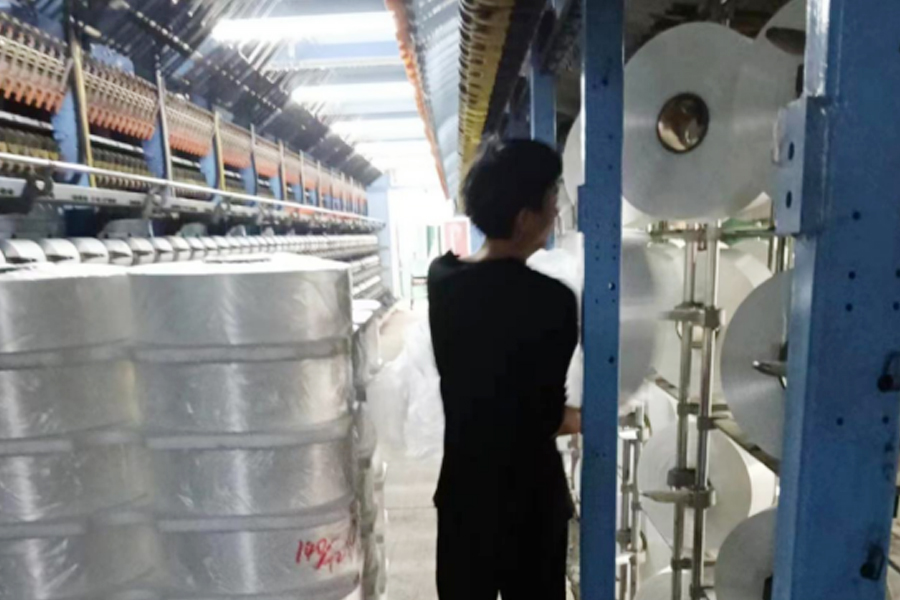 DTY produktions-wire hængende område