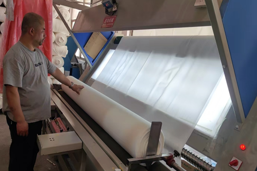 Farvning fabrik produktions-færdige produkt inspektion område