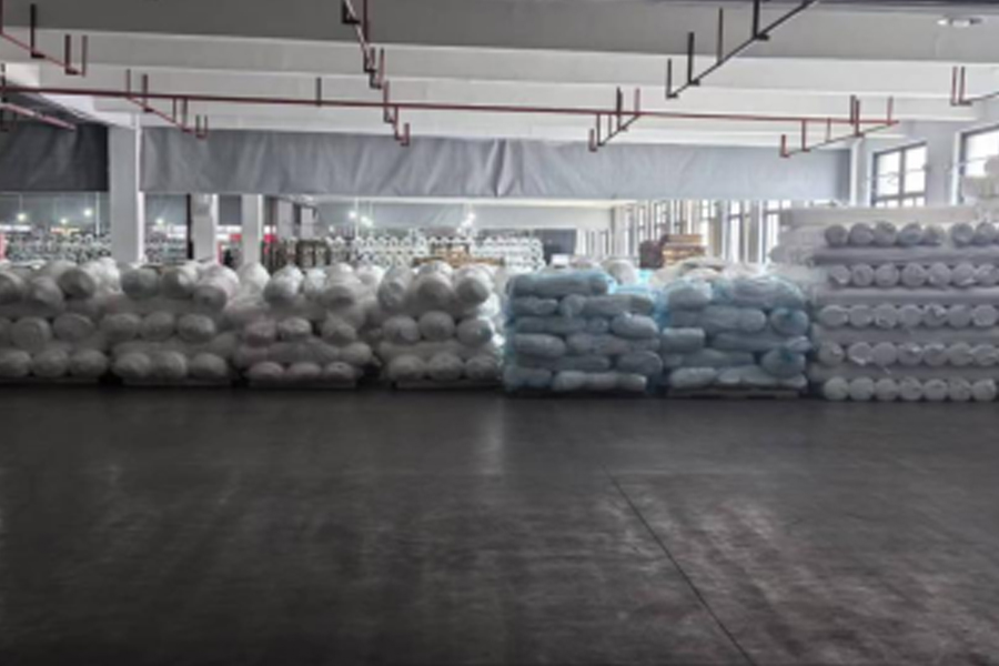 Grå stofproduktion færdigt produktplaceringsområde