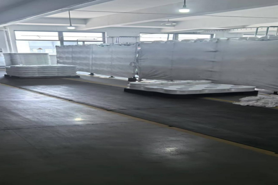 Grå stofproduktion-råvareplaceringsområde