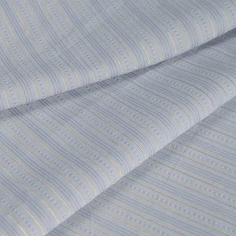 Stretch bomuldsstribet stof